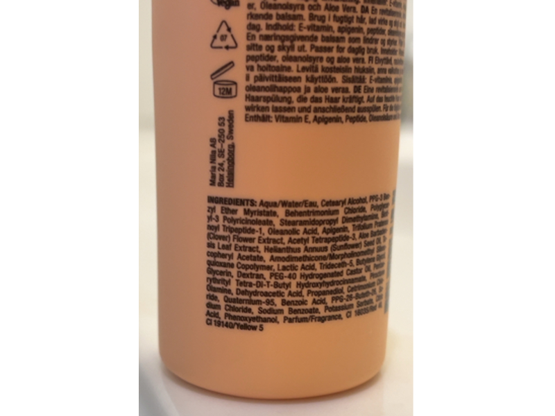 Maria Nila Head & Hair Heal Smoothing Conditioner, 3.4 fl oz/100 mL