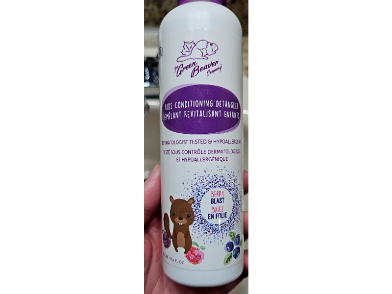 Green Beaver Natural Kids Conditioning Detangler, Berry Blast, 250 mL
