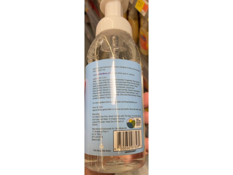 Clean Boss Foaming Hand Soap, Coco Coconut, 13 fl oz/384 mL