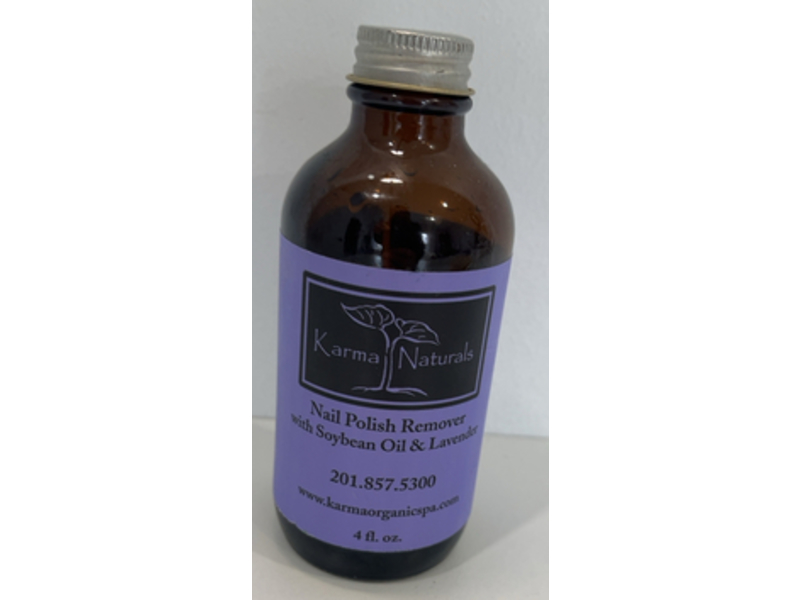 Karma Naturals Nail Polish Remover, Soybean Oil & Lavender, 4 fl oz