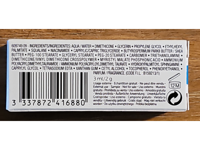 La Roche-Posay Effaclar H Multi Compensating Soothing Moisturizer, 3 mL