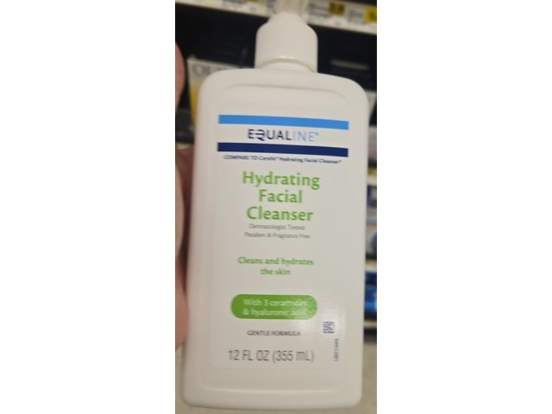 Equaline Hydrating Facial Cleanser, 3 Ceramides & Hyaluronic Acid, 12 fl oz/355 mL