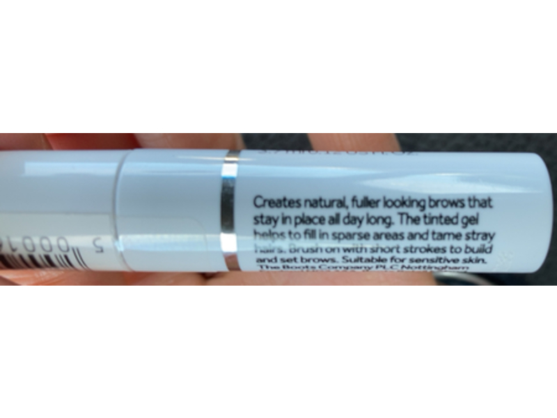 No7 Eyebrows Tinted Gel, Black, 0.12 fl oz/3.7 mL