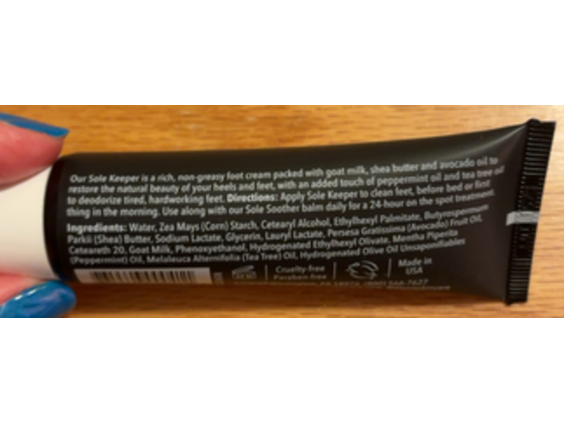 Dionis Sole Keeper Foot Cream, Goat Milk, 1 oz/28 g