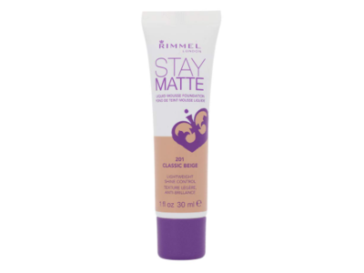 Rimmel London Stay Matte Liquid Mousse Foundation, 201 Classic Beige, 1 fl oz/30mL