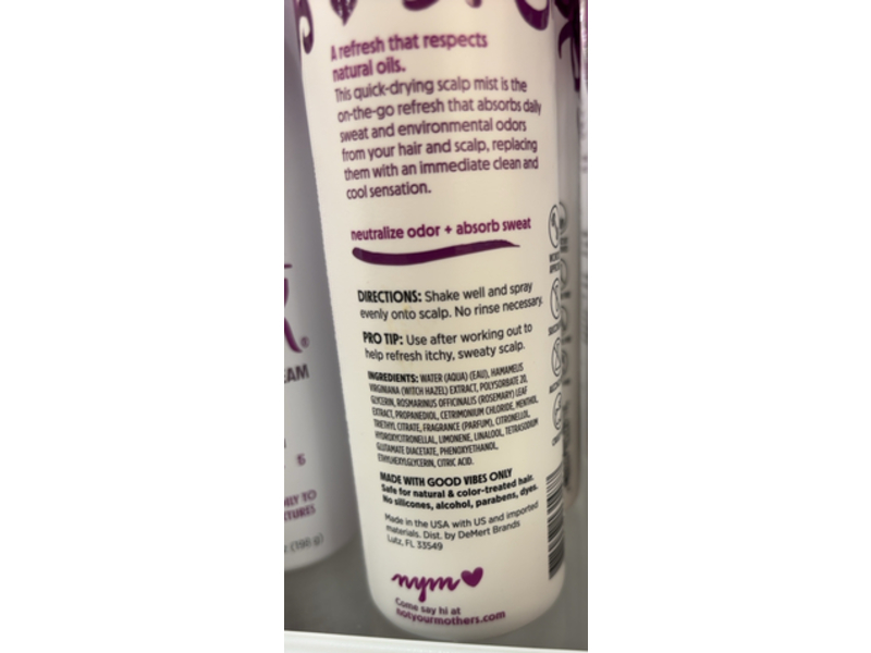 Not Your Mother's Refreshing Curl Talk Scalp Mist, Hazel & Rosemary, 8 fl oz/236 mL