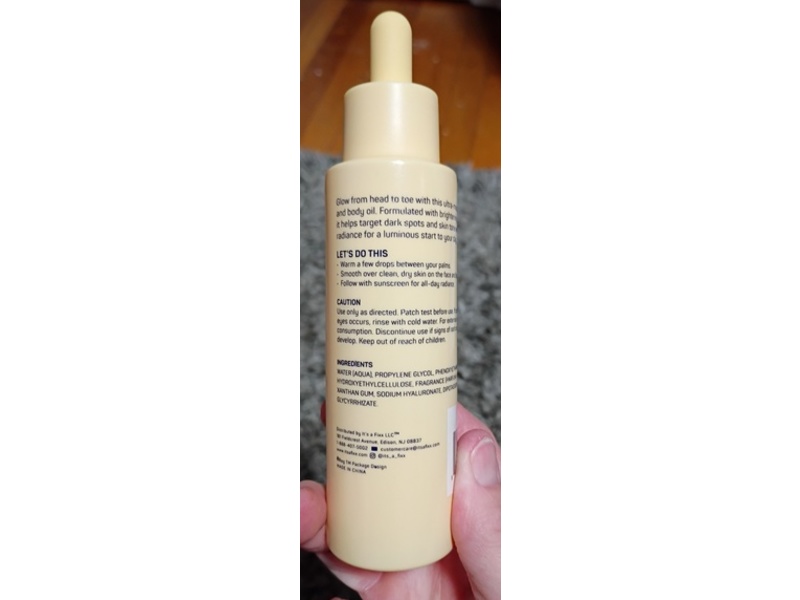 Spa Scentials Glow Radiance Face & Body Oil, Vitamin C, 3.2 oz/95 mL