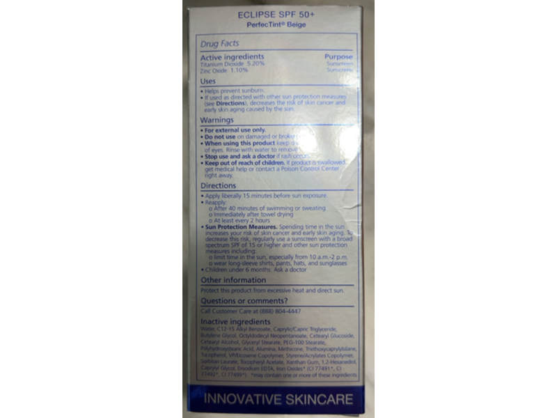 IS Clinical Eclipse Perfec Tint Sunscreen, Beige, SPF 50+, 3.5 oz/100 g