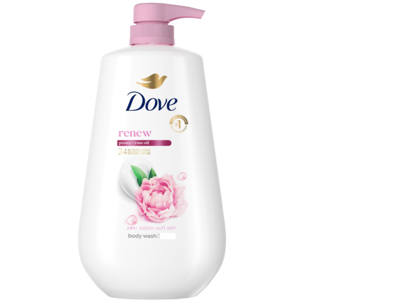 Dove Renewing Nourishing Body wash, Peony & Rose Oil, 34 fl oz/1 L