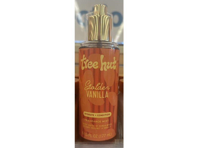 Tree Hut Fragrance Mist, Golden Vanilla, 6 fl oz/177 mL