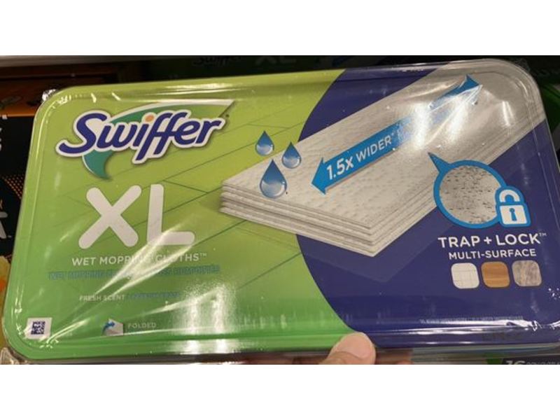 Swiffer Wet Moping Cloth, XL, Fresh Scent, 12 Count