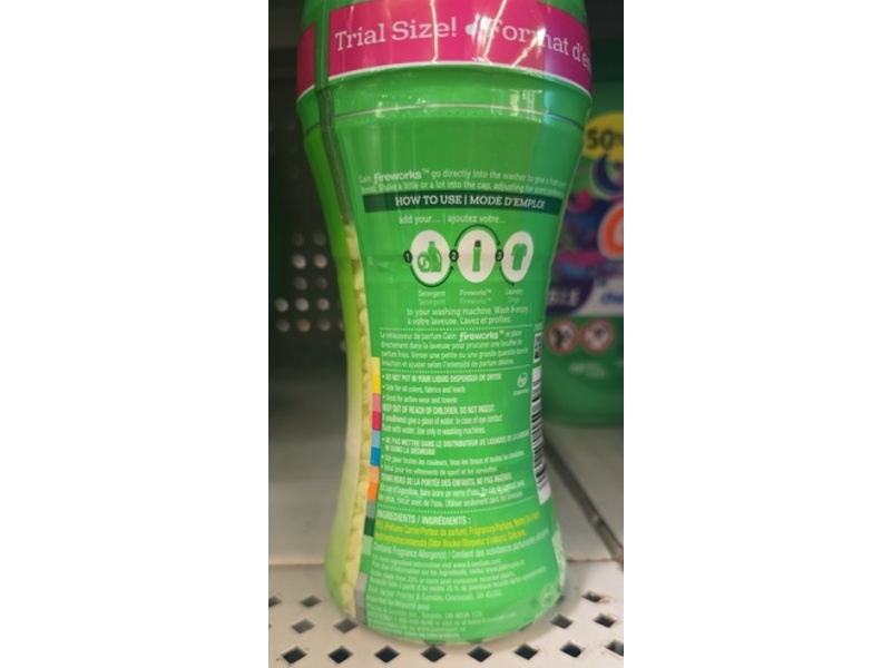 Gain Fireworks In-Wash Scent Booster, Original, 5.7 fl oz/161 g