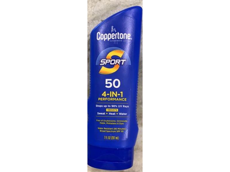 Coppertone Sport 4-In-1 Sunscreen Lotion, SPF 50, 8.75 fl oz/259 mL
