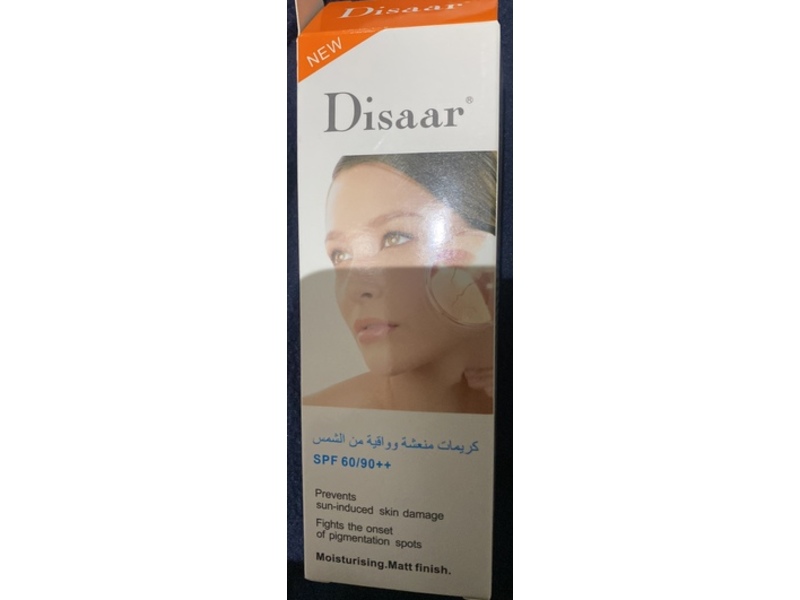 Disaar Refreshing Sunblock Sunscreen Cream, SPF 60/90++, 80 mL