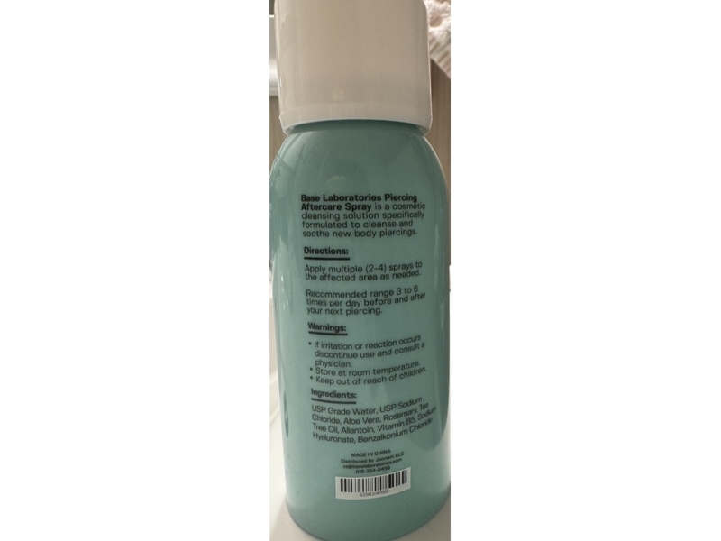 Base Laboratories Piercing After Care Spray, 4 fl oz/120 mL
