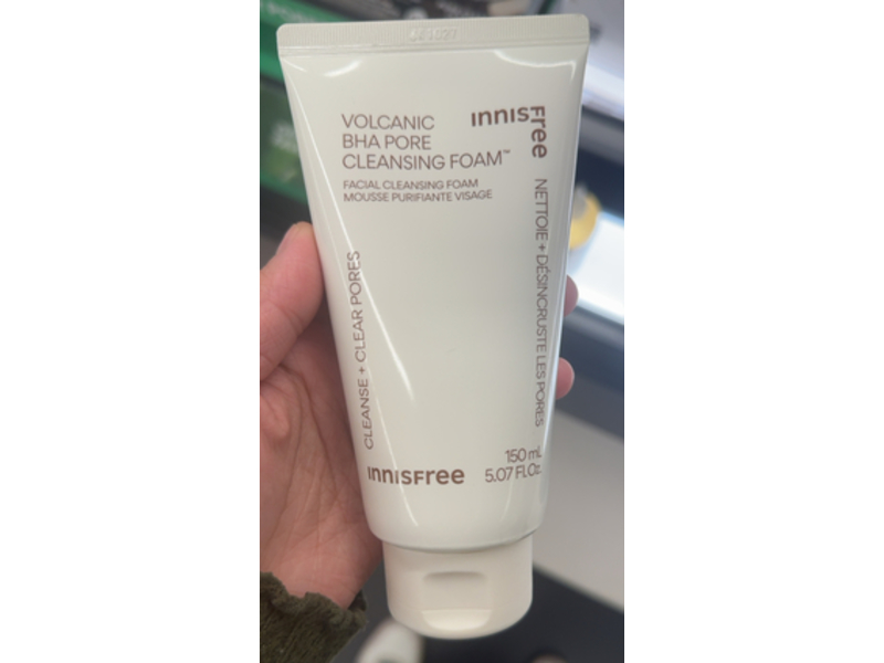 Innisfree Volcanic BHA Pore Cleansing Foam, 5.07 fl oz/150 mL