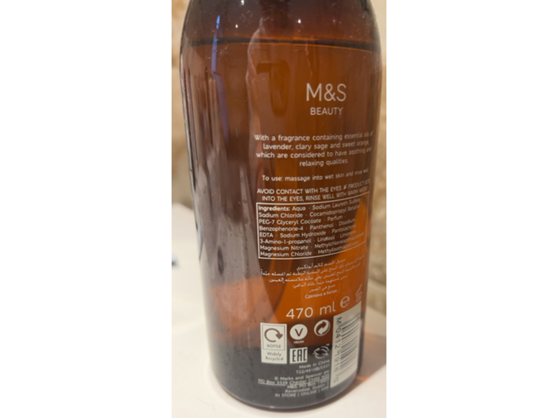 M & S Beauty Calm Apothecary Body Wash, 470 mL