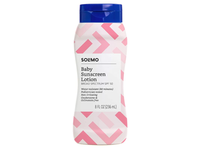 Solimo Baby Sunscreen Lotion, SPF 50, 8 fl oz/236 mL