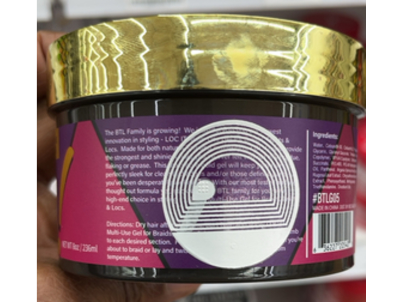 BTL Loc It! Maximum Hold & Smooth Texture Gel, 8 oz/236 mL