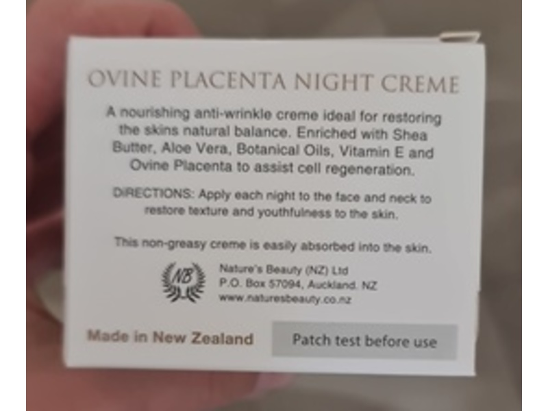 Natures Beauty Ovine Placenta Night Cream, 1.76 oz/50 g
