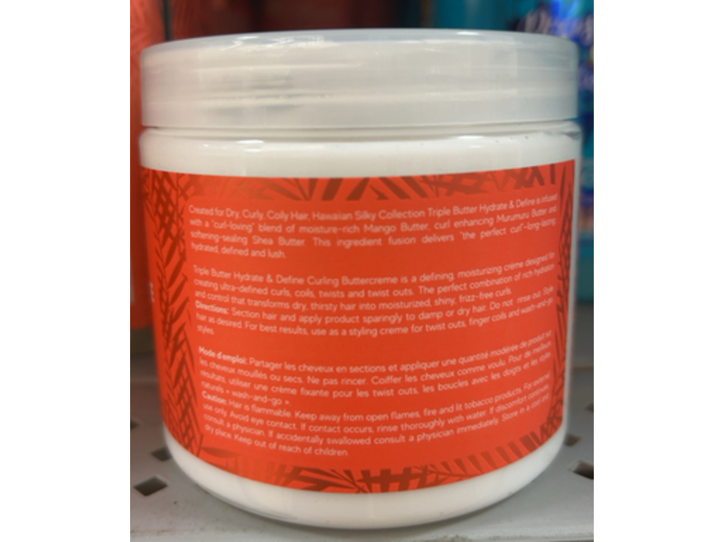 Hawaiian Silky Hydrate & Define Curling Butter Creme , Mango + Murumuru & Shea Butter, 16 oz/454 g