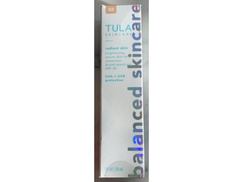 Tula Radiant Skin Brightening Serum Skin Tint, SPF 30, Very Light Cool, 1 fl oz/30 mL