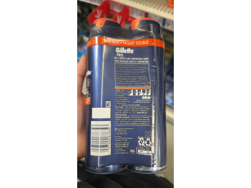 Gillette Pro Shave Gel , 7 oz/198 g, Pack Of 2