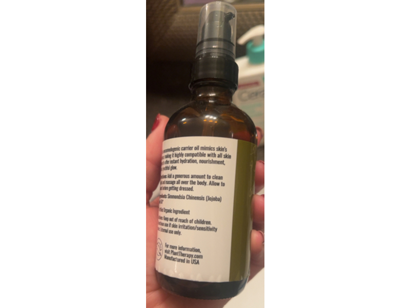 Plant Therapy Body Oil, Organic Jojoba, 4 fl oz/118 mL