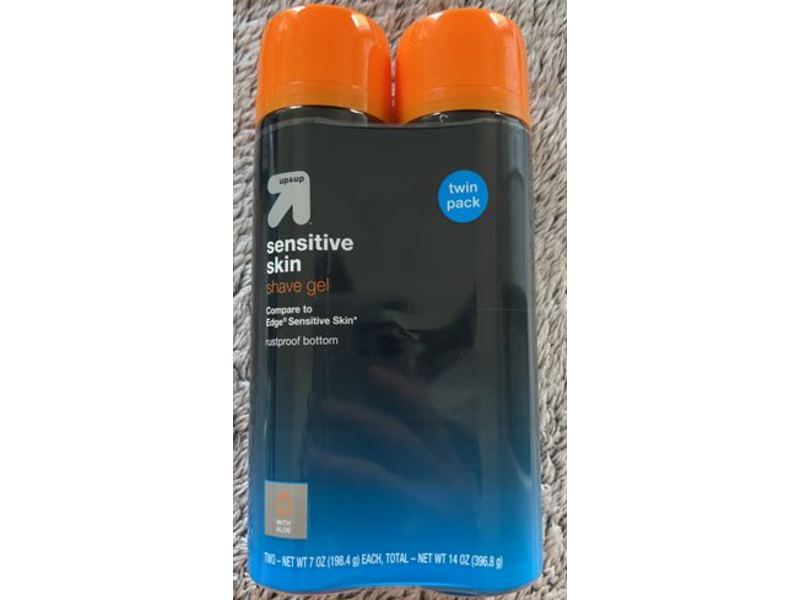 Up & Up Sensitive Skin Shave Gel, Aloe, Pack Of 2