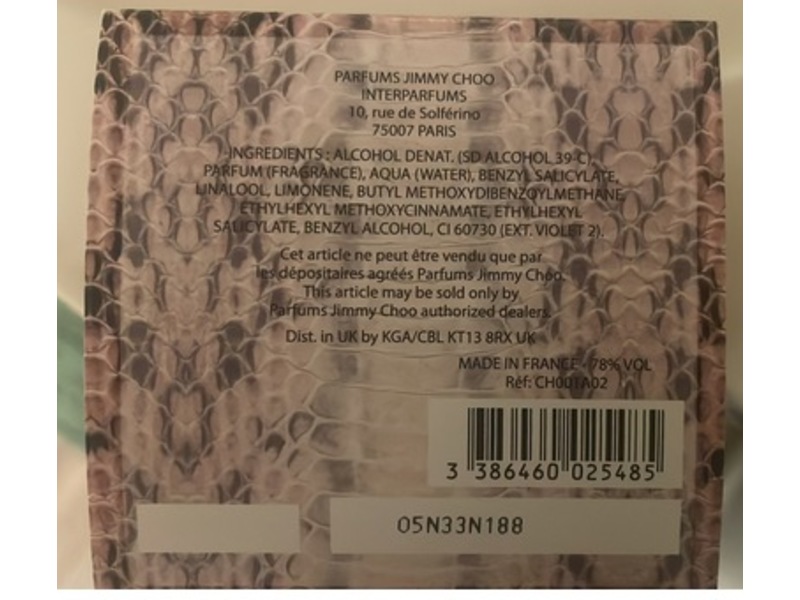Jimmy Choo Eau De Parfum Spray, Floral & Fruity, 2 fl oz/60 mL
