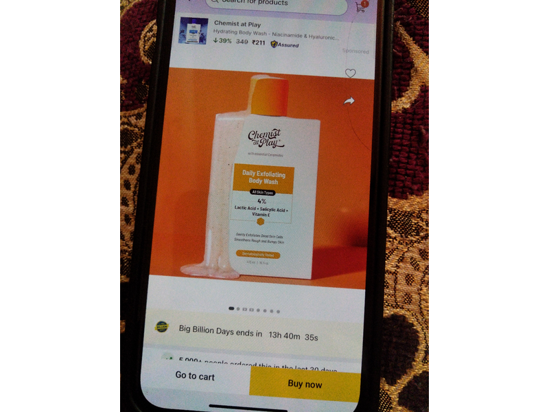 Chemist At Play Daily Exfoliating Body Wash, 4% Lactic Acid + Salicylic Acid & Vitamin E, 16 fl oz/473 mL