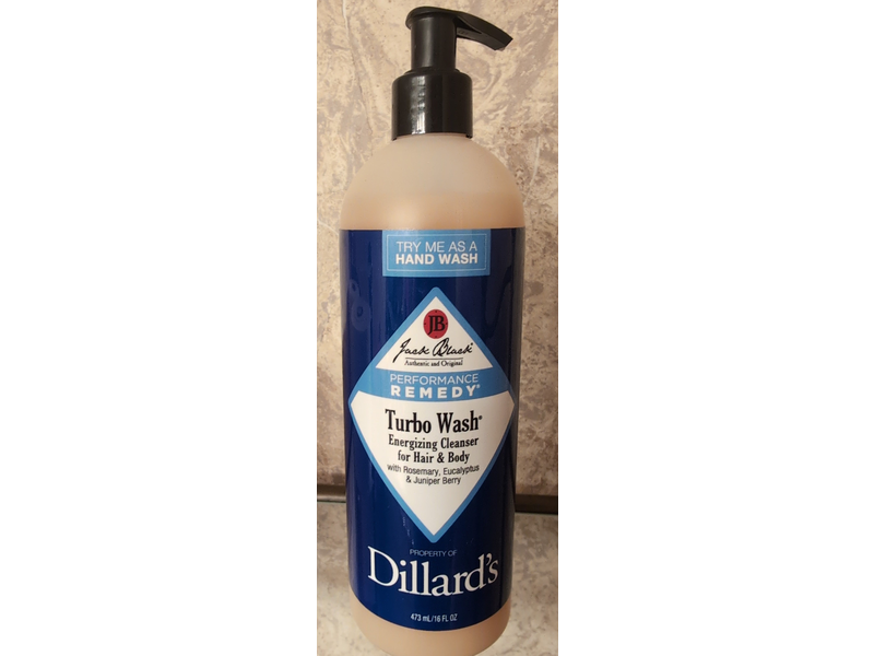 Jack Black Turbo Wash Energizing Cleanser, Rosemary + Eucalyptus & Juniper Berry, 16 fl oz/473 mL