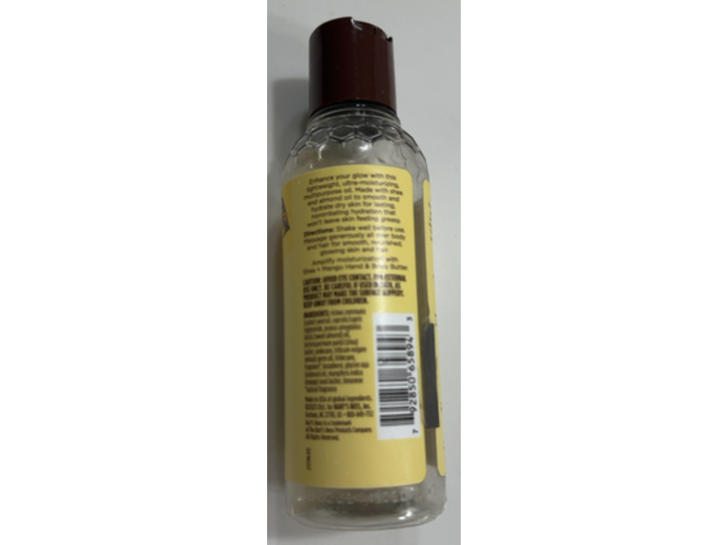 Burt's Bees Glowing Body Oil, Shea & Mango, 5 fl oz/147.8 mL