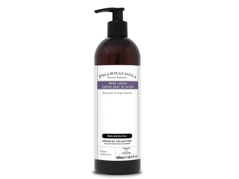 Pharmacopia Natural Bodycare Body Lotion, Aloe Vera, Argan Oil, 16.2 fl oz/480 mL