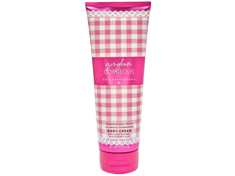 Bath & Body Works Gingham Gorgeous Ultimate Hydration Body Cream, Shea Butter + Hyaluronic Acid, 8 fl oz/226 g
