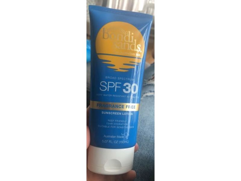 Bondi Sands Sunscreen Lotion, SPF 30, Fragrance Free, 5.07 fl oz/150 mL