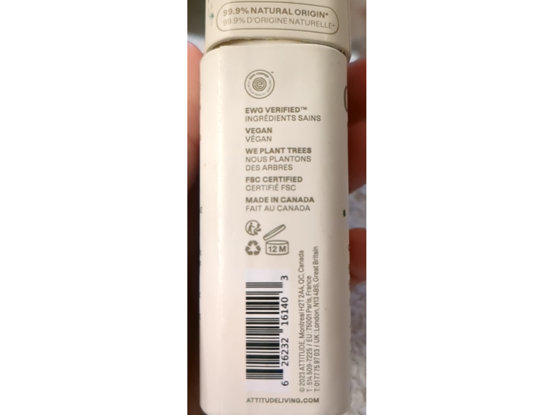 Attitude Oceanly Lightweight Foundation Stick, Cream, 0.42 oz/12 g