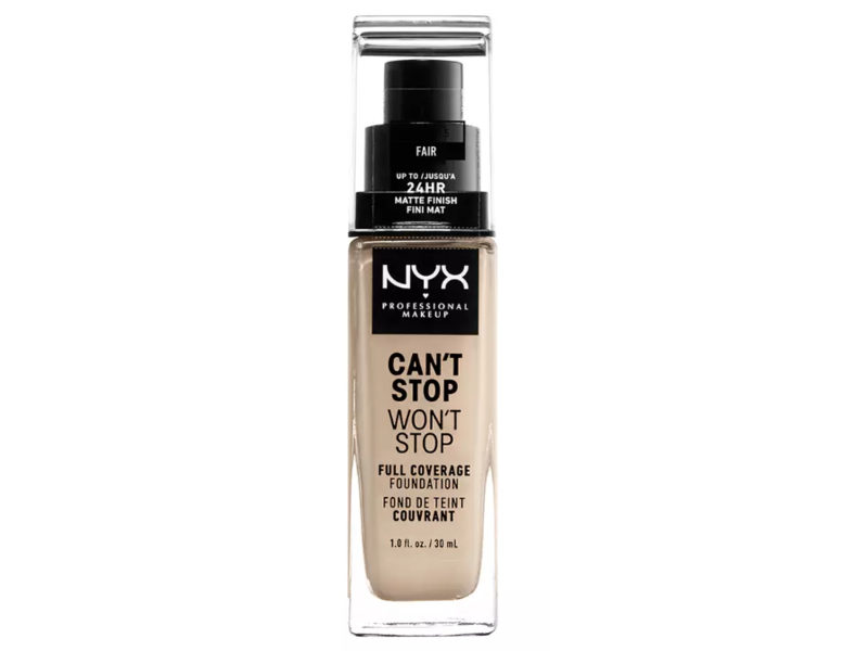 NYX Professional Makeup Can't Stop Won't Stop Full Coverage Foundation, Fair, 1 fl oz/30 mL