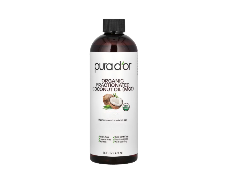 Pura d'or Organic Fractionated Coconut Oil, 16 fl oz/473 mL