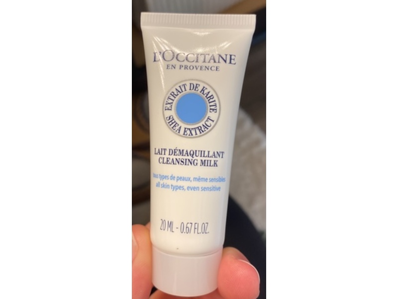L'Occitane En Provence Cleansing Milk, Shea Extract, 0.67 fl oz/20 mL