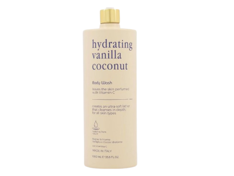 La Verde Vita Hydrating Body Wash, Vanilla Coconut, 33.8 fl oz/1000 mL
