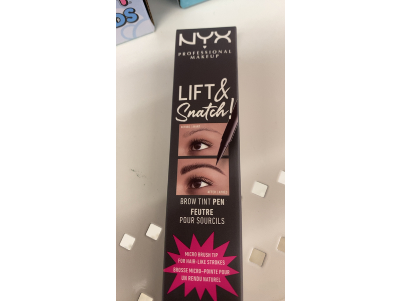 Nyx Professional Makeup Lift & Snatch Brow Tint Pen, Gray Black, 0.03 fl oz