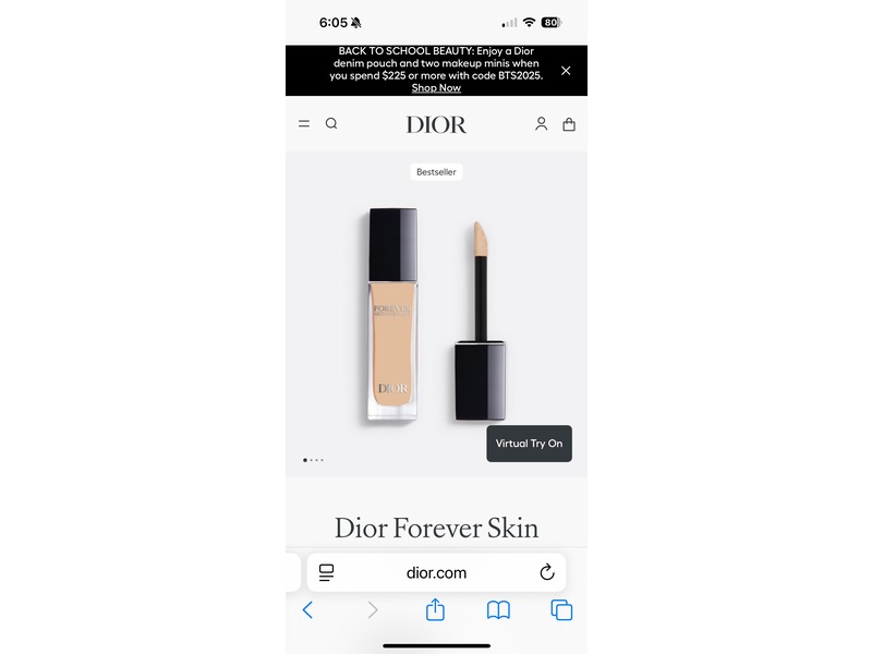 Dior Forever Skin Correct Concealer, 2.5N, 0.37 oz
