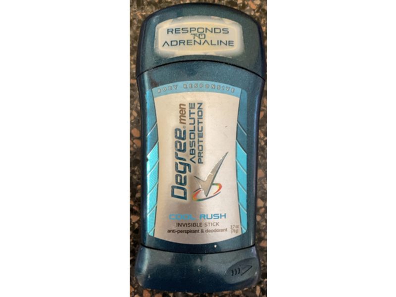 Degree Men Absolute Protection Antiperspirant Deodorant, Cool Rush, 2.7 oz/76 g