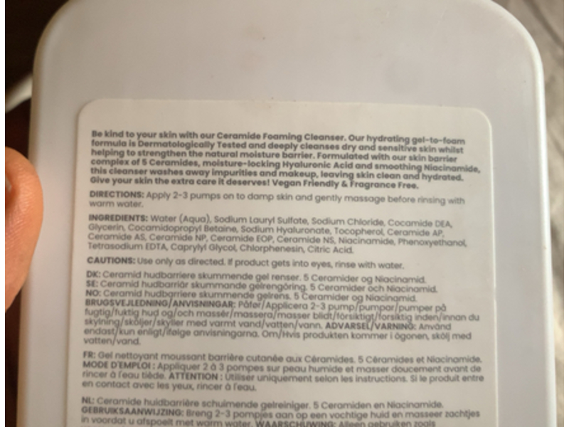 Face Facts Ceramide Skin Barrier Complex Foaming Cleanser, 13.53 fl oz/400 mL