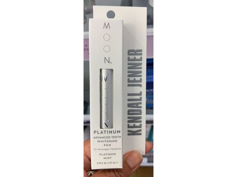 Moon Kendall Jenner Platinum Advanced Teeth Whitening Pen, Platinum Mint, 0.10 fl oz/2.97 mL