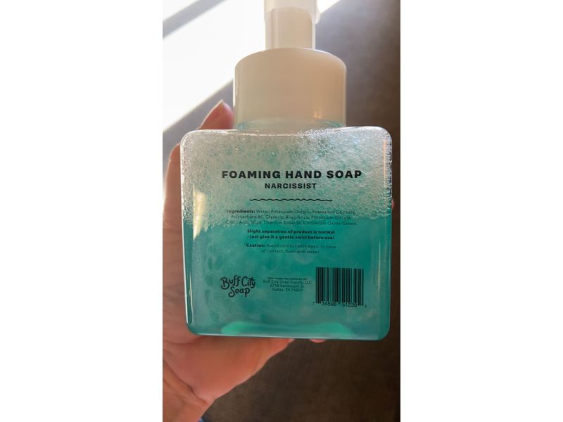 Buff City Soap Foaming Hand Soap, Narcissist, 8.5 fl oz/251 mL