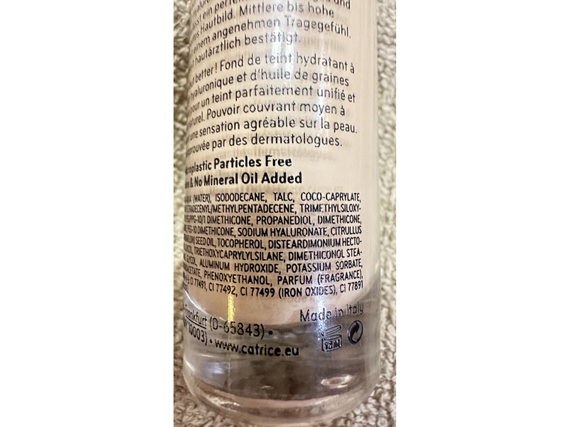 Catrice True Skin Hydrating Foundation, 018 Cool Rose, 1.01 fl oz/30 mL