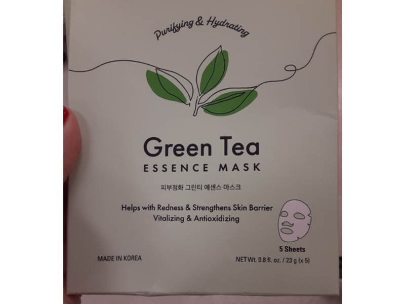 Cala Purifying & Hydrating Essence Mask, Green Tea, 5 Count