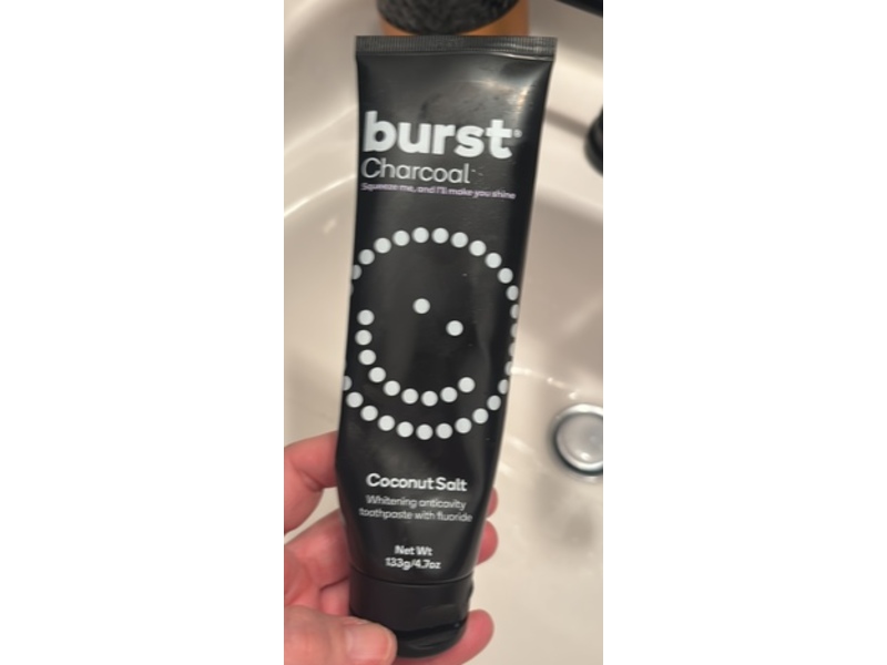 Burst Charcoal Whitening Anticavity Toothpaste, Coconut Salt, 4.7 oz/133 g